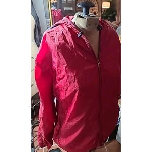 Vintage Wilson‎ Full Zip Athletic Hoodie Windbreaker Track Red Jacket - Large
